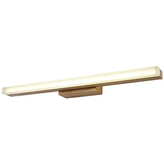 Kevenel Applique Murale Miroir Linéaire Minimaliste. Bois. Noyer. Salon-Luire