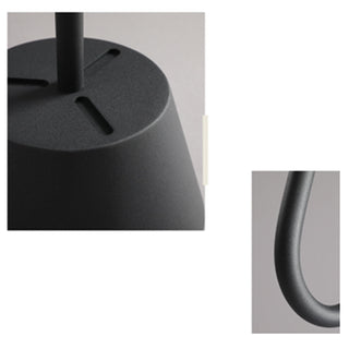 Mira Lampadaire Arche Simple, Métal/Tissu, Blanc/Noir, Chambre
