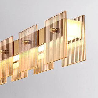 Arisha Suspension Carrée Urbaine, Cuivre/Verre, Doré, Salle de Bain/Chambre à Coucher