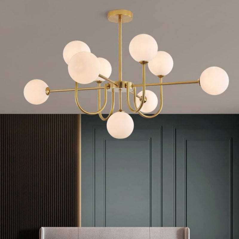 Valentina Moderne LED Lustre Or Verre Salle À Manger/Salon/Chambre À Coucher