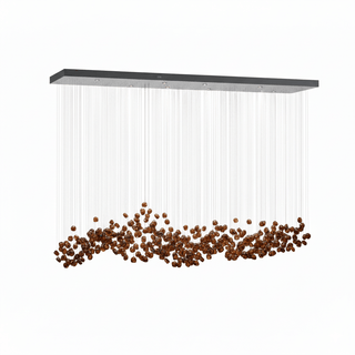 Crystal Stone Chandelier-Neutral Decor
