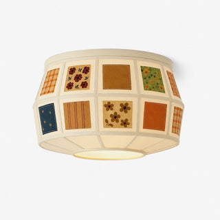 Patchwork Quilt Ceiling Light-Neutral Decor