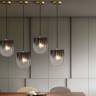 Valentina Suspension Contemporaine Métal/Verre Noir Salon