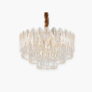 Kristy Lustre Plume Cristal, Métal/Cristal, Doré, Salon