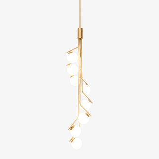Lustra Lustre Doré Branche Globe LED