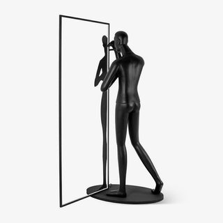 Onoryra Lampadaire Sculptural en Miroir Noir