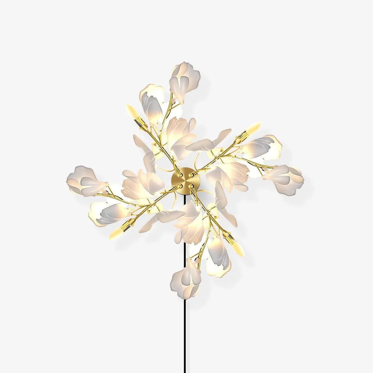 Dovine Applique Murale Fleurs de Ginkgo en Laiton