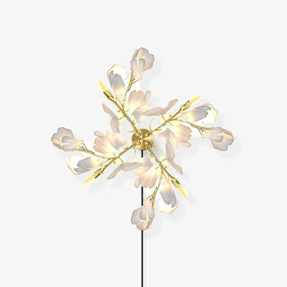Lustra Applique Murale Fleurs de Ginkgo en Laiton