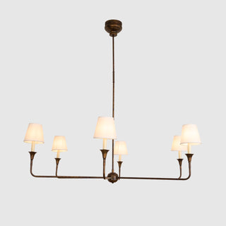 Lustra Suspension Lampe Bougie Noire Évasée