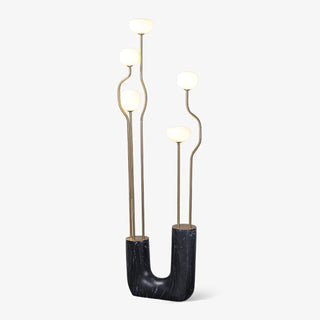 Lumon Lampadaire en Marbre Et Laiton Moderne