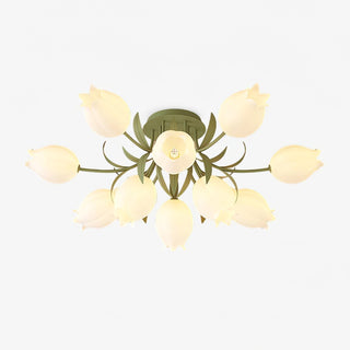 Lustra Plafonnier Fleur de Lys Blossom Base Verte
