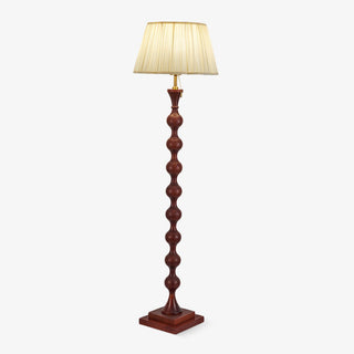 Celon Lampadaire en Bois Et Tissu Vintage