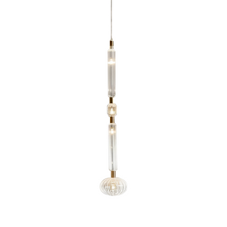 Solara Lampe à suspension en cristal cylindrique Cipher contemporaine