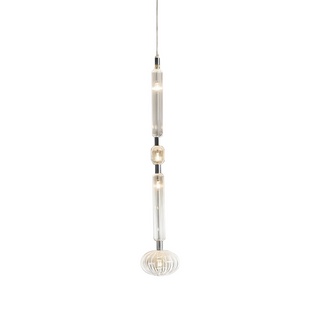Solara Lampe à suspension en cristal cylindrique Cipher contemporaine