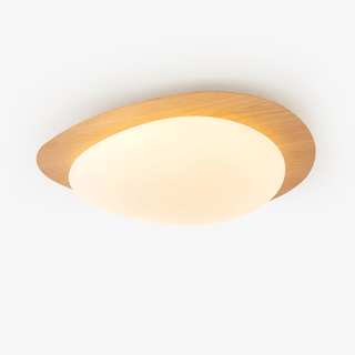 Solara Plafonnier Galet en Noyer Acrylique LED