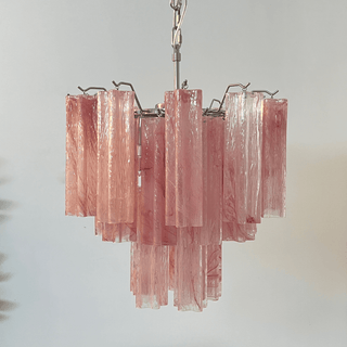 Aurora Lustre en Verre Rose Moderne