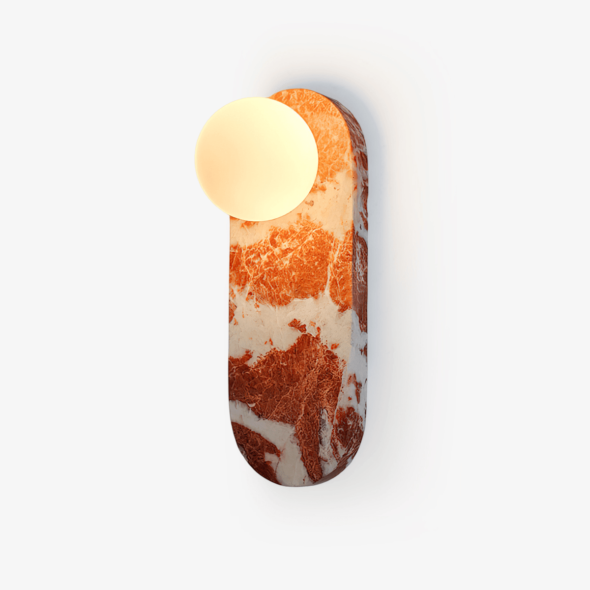 Aurilia Applique Murale en Verre et Marbre Moderne Minimaliste