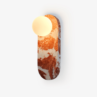 Sysolion Applique Murale en Verre et Marbre Moderne Minimaliste