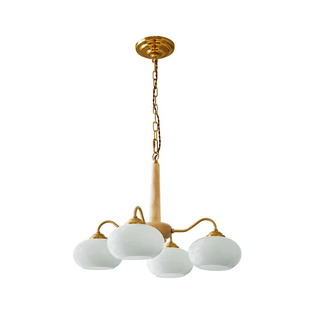 Lustra Suspension Persimmon Laiton et Verre Élégante
