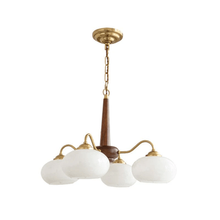 Lustra Suspension Persimmon Laiton et Verre Élégante