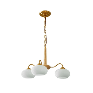 Lustra Suspension Persimmon Laiton et Verre Élégante