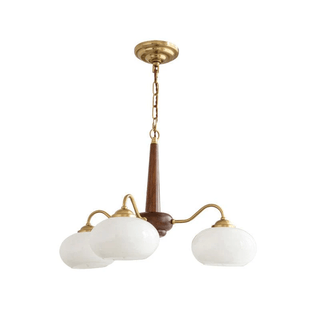 Lustra Suspension Persimmon Laiton et Verre Élégante