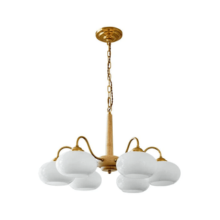 Lustra Suspension Persimmon Laiton et Verre Élégante