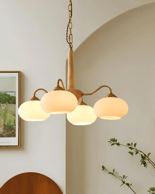 Lustra Suspension Persimmon Laiton et Verre Élégante
