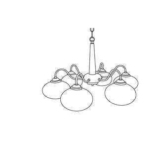 Lustra Suspension Persimmon Laiton et Verre Élégante