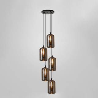 Tevely Suspension Industrielle Chic en Verre