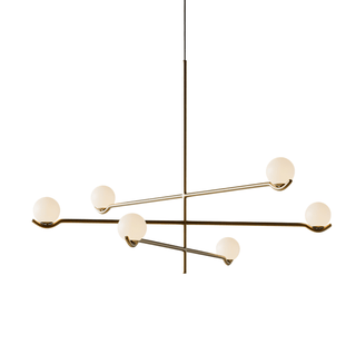 Noir Suspension Minimaliste en Verre