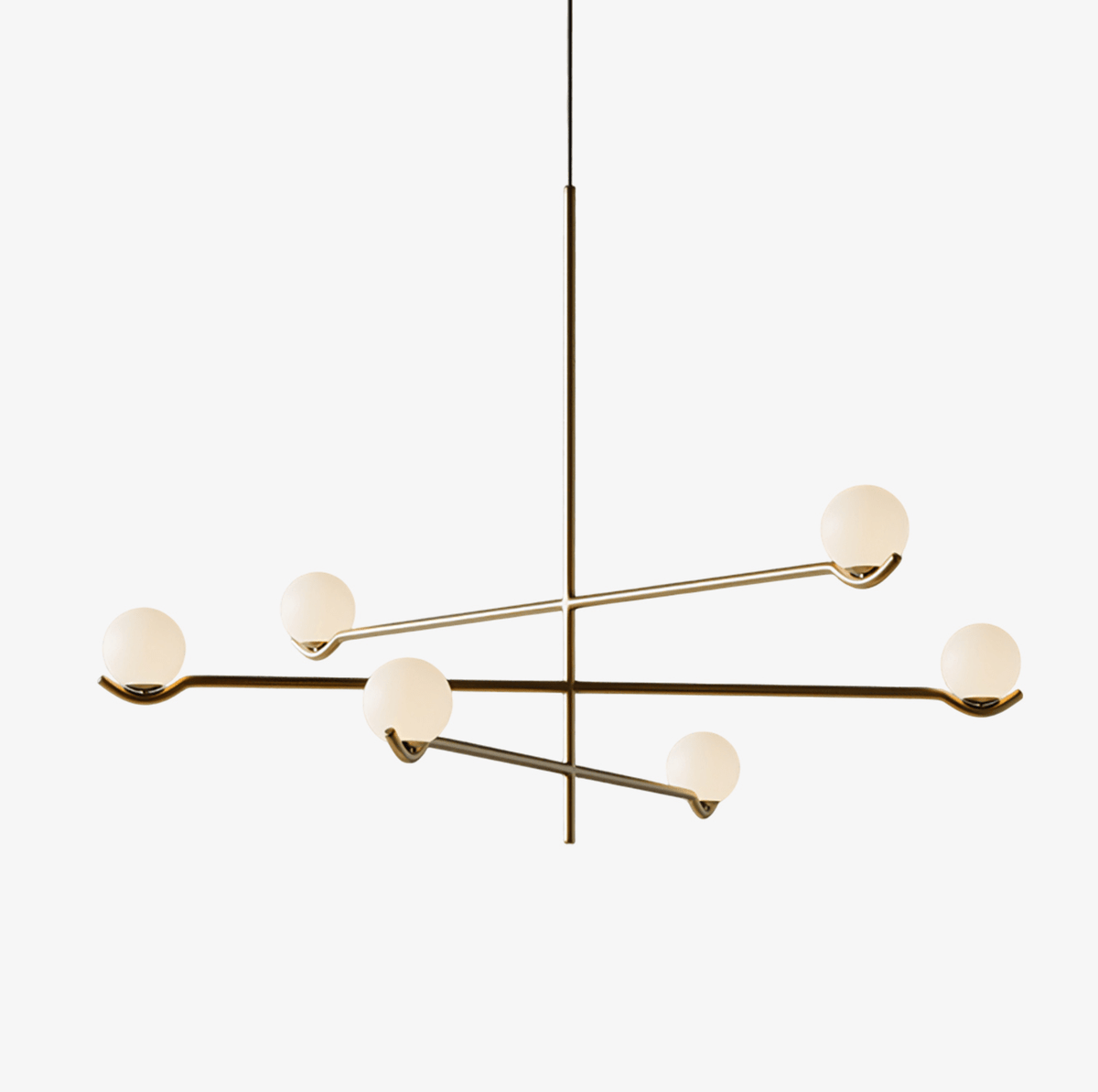 Noir Suspension Minimaliste en Verre