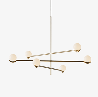 Noir Suspension Minimaliste en Verre