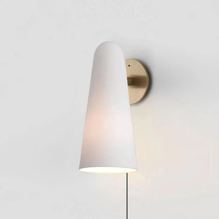 Conical Glass Plug-in Wall Lamp-Neutral Decor