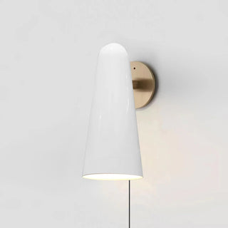 Conical Glass Plug-in Wall Lamp-Neutral Decor