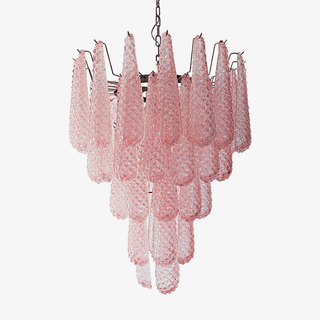 Aurora Lustre en Verre Rose Luxe