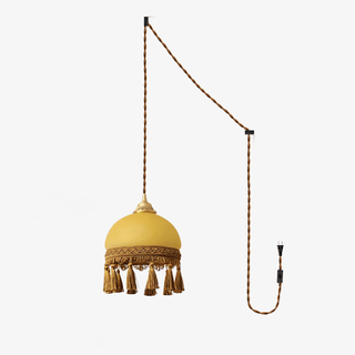 Sycaran Suspension en Tissu avec Franges et Guirlande