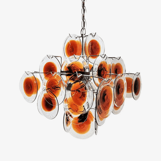 Aurora Lustre Verre Murano Disque Mi-Siècle