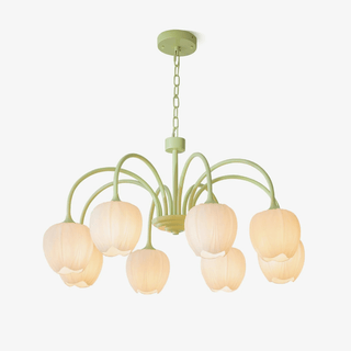 Lustra Lustre Tulipe en Verre Matcha
