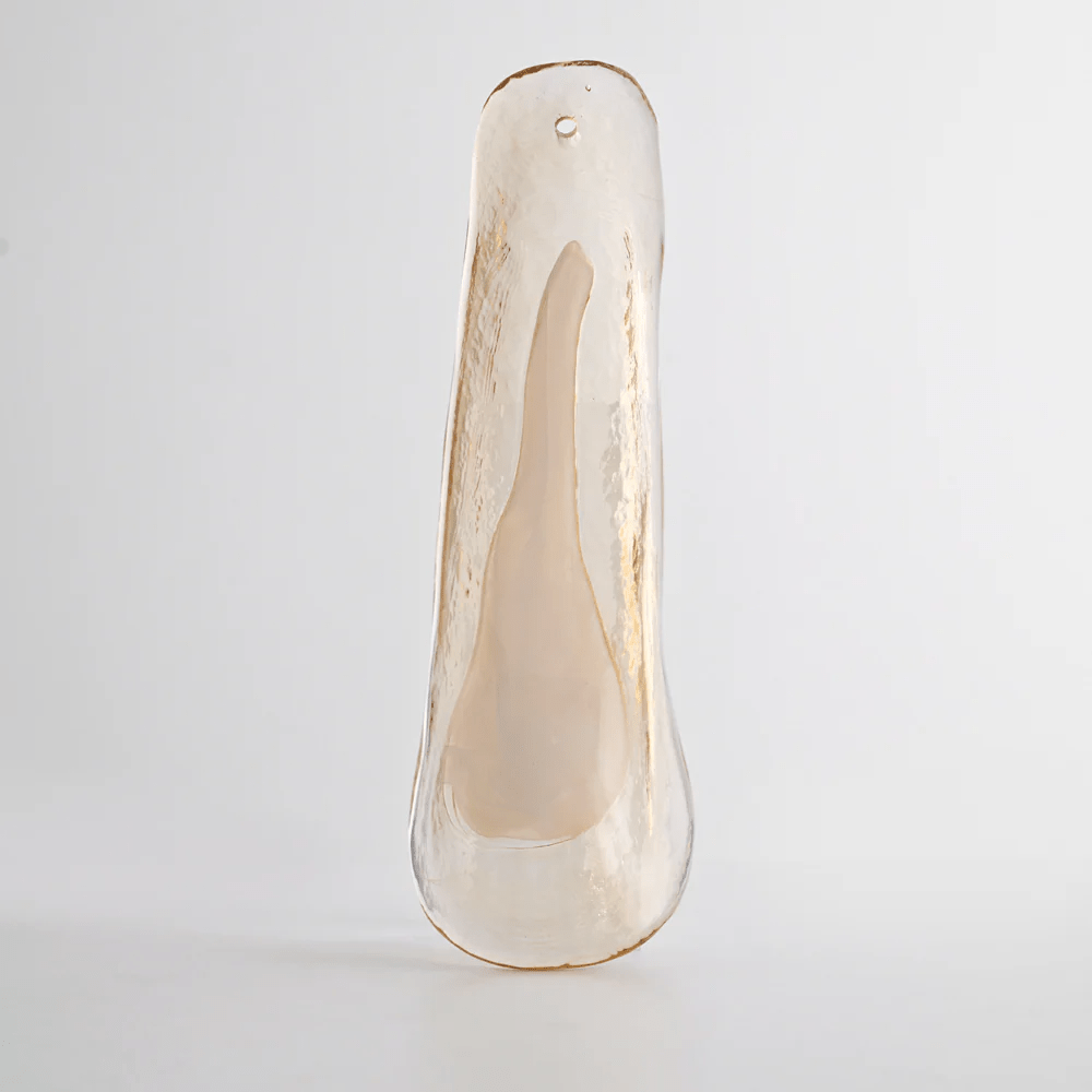 Torio Lustre Murano Verre Feuille Doré