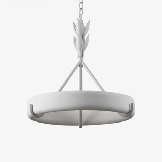 Tinsley Plaster Chandelier-Neutral Decor
