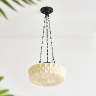 Solara Suspension en Chaîne Verre Blanc