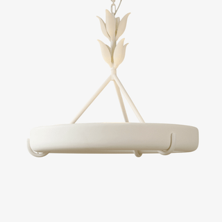 Lustra Lustre Plâtre Blanc Forme Florale Minimaliste