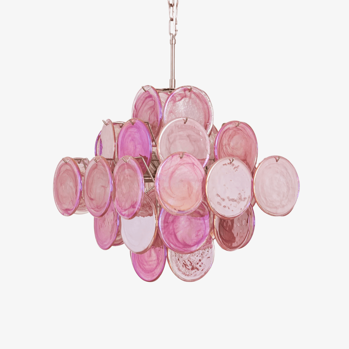 Brinivia Lustre Rose Verre Disque Superposé Romantique