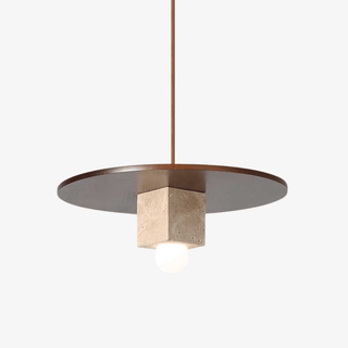 Ucariel Géométrique Travertin Pendentif Lumière