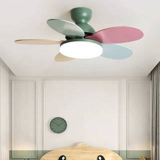 Liora Plafonnier Ventilateur pour Enfants en Verre Coloré