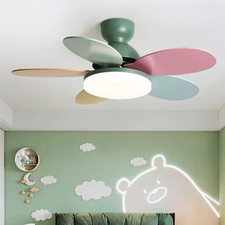 Liora Plafonnier Ventilateur pour Enfants en Verre Coloré