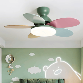 Liora Plafonnier Ventilateur pour Enfants en Verre Coloré
