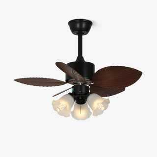 Plafonnier Ventilateur Florence en Bois Vintage
