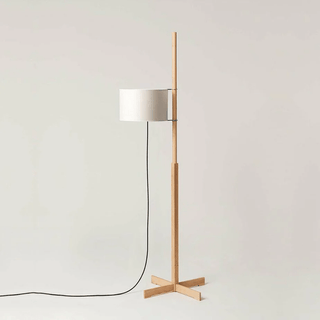 Jex Lampadaire en Bois Et Tissu